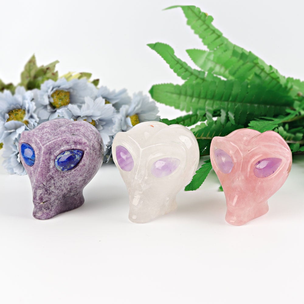 2.5" Alien Skull Crystal Carving Wholesale Crystals