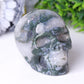 Moss Agate Crystal Skull Carvings Wholesale Crystals