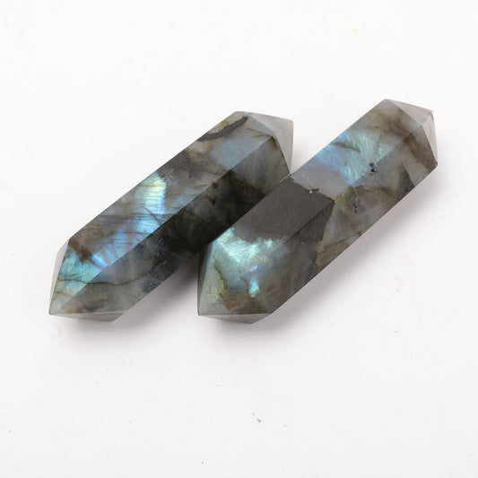 Set of 2 Labradorite Double Terminated Points Wholesale Crystals