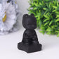 Black Obsidian Bat Man Crystal Carvings Wholesale Crystals