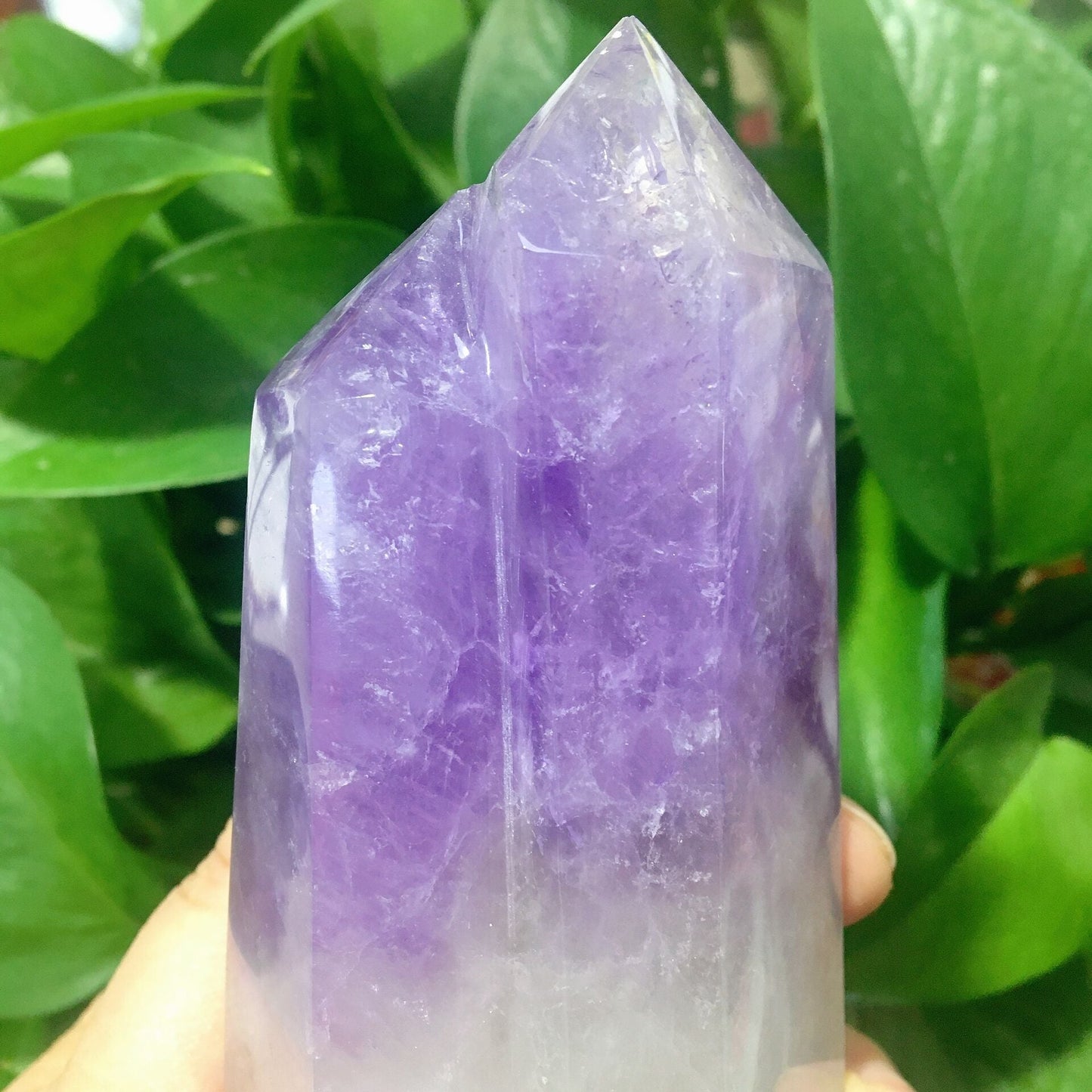 6" Purple Amethyst Double Points Half Polished #9 Wholesale Crystals
