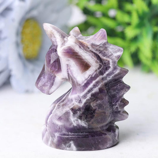 2.3" Dream Amethyst Unicorn Crystal Carvings Wholesale Crystals