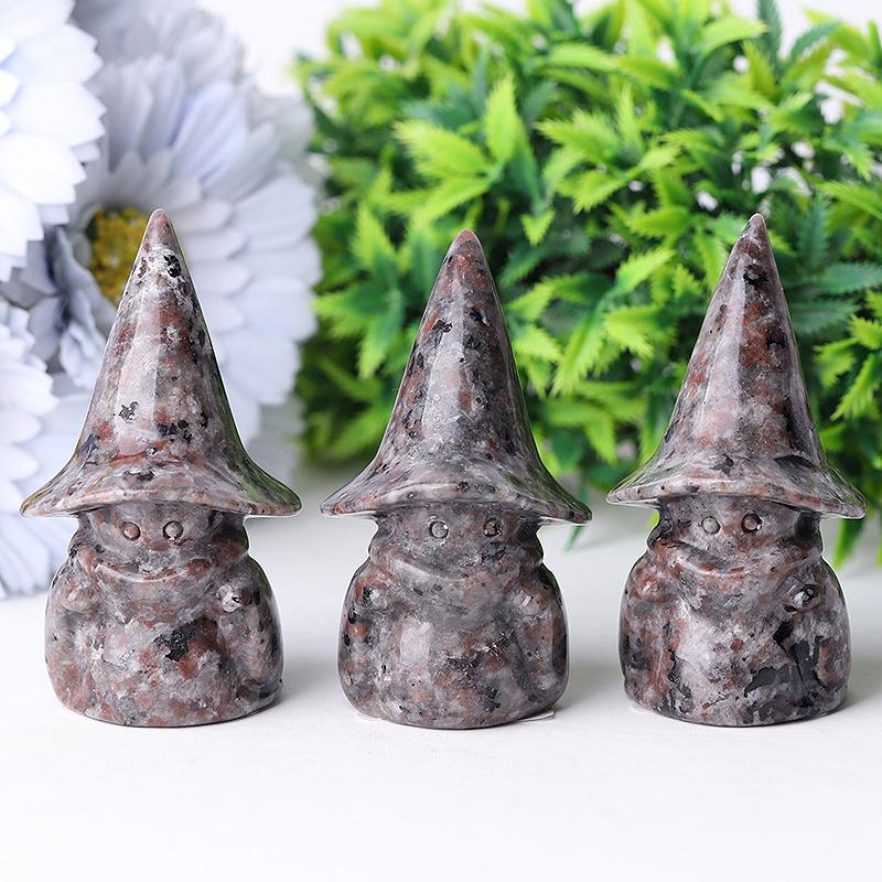 3" Yooperlite Baby Witch Wizard Crystal Carvings for Halloween Wholesale Crystals