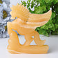 4.8" Yellow Calcite Unicorn Crystal Carvings Free Form Wholesale Crystals