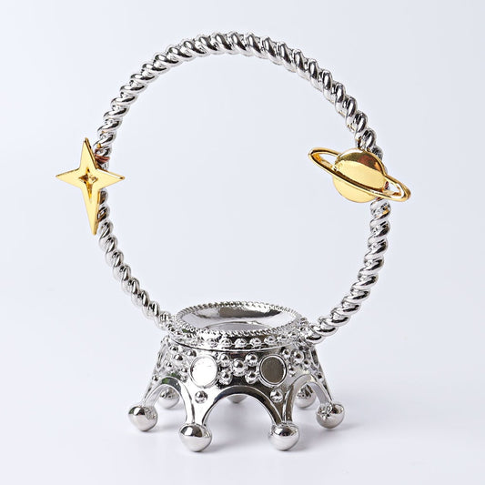 4.3" Metal Crown Design Stand Wholesale Crystals
