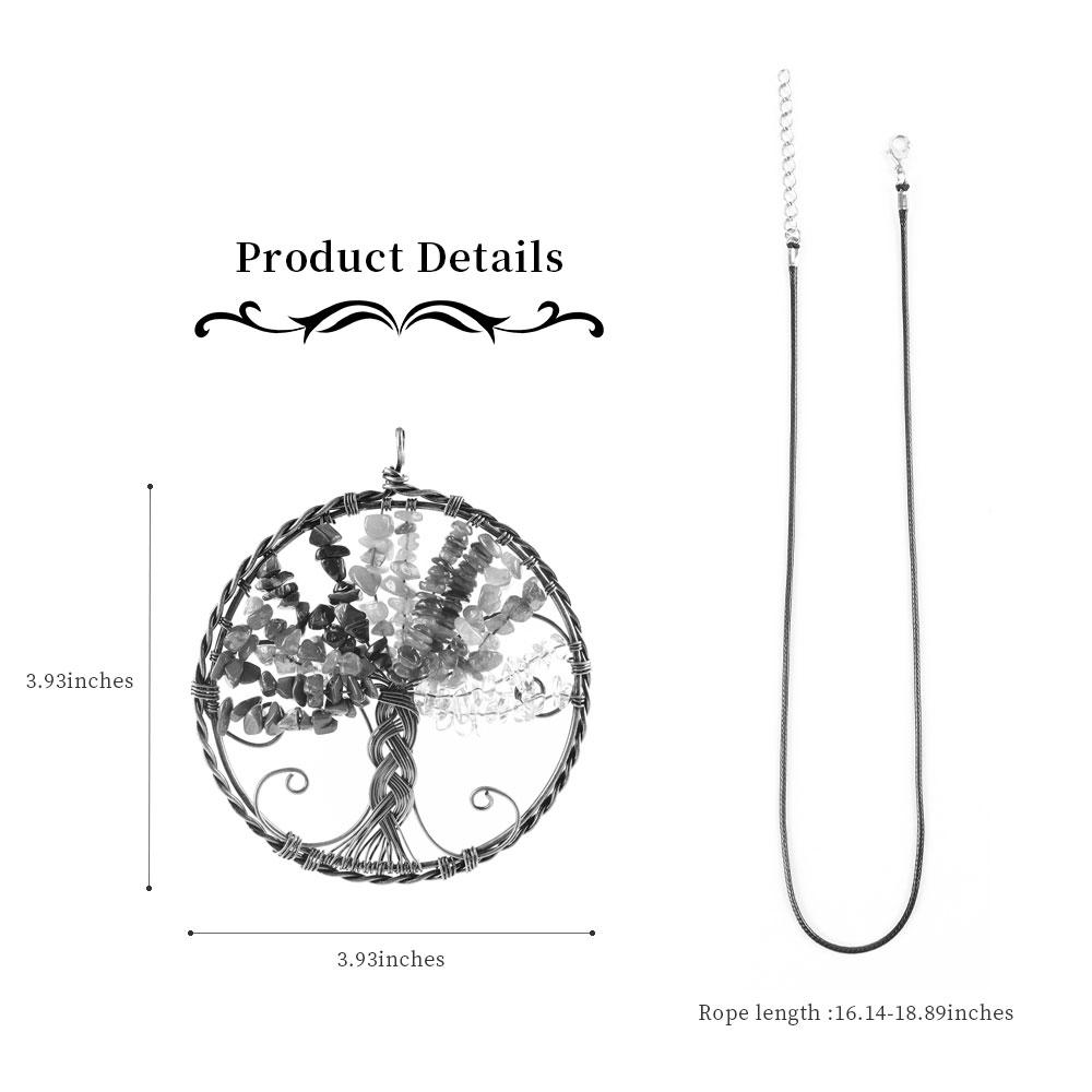 Healing Crystal Jewelry Tree of Life Wire Wrapped Pendant Wholesale Crystals