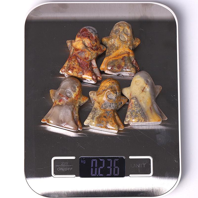 2" Crazy Agate Ghost Crystal Carving for Halloween Wholesale Crystals