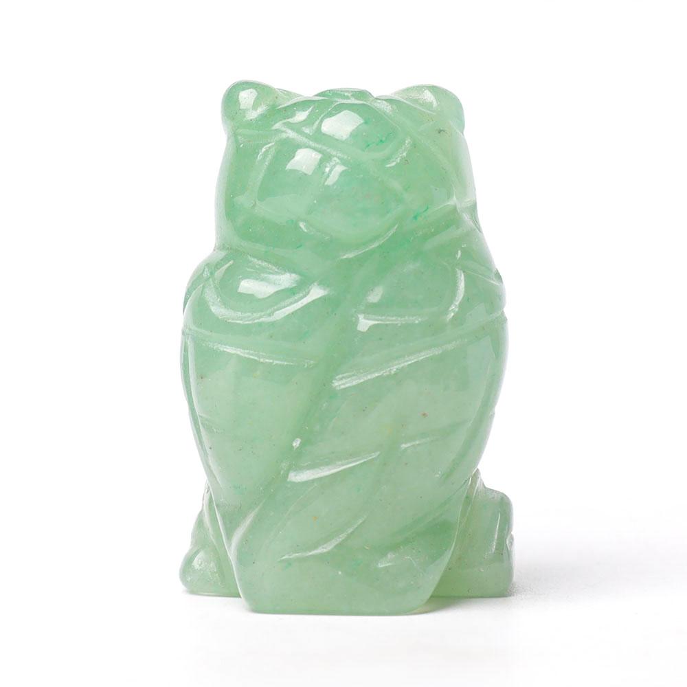 2.0" Aventurine Owl Figurine Crystal Carvings Wholesale Crystals