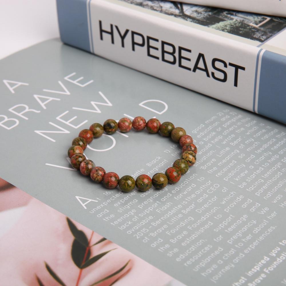 8mm Unakite Crystal Bracelet Wholesale Crystals