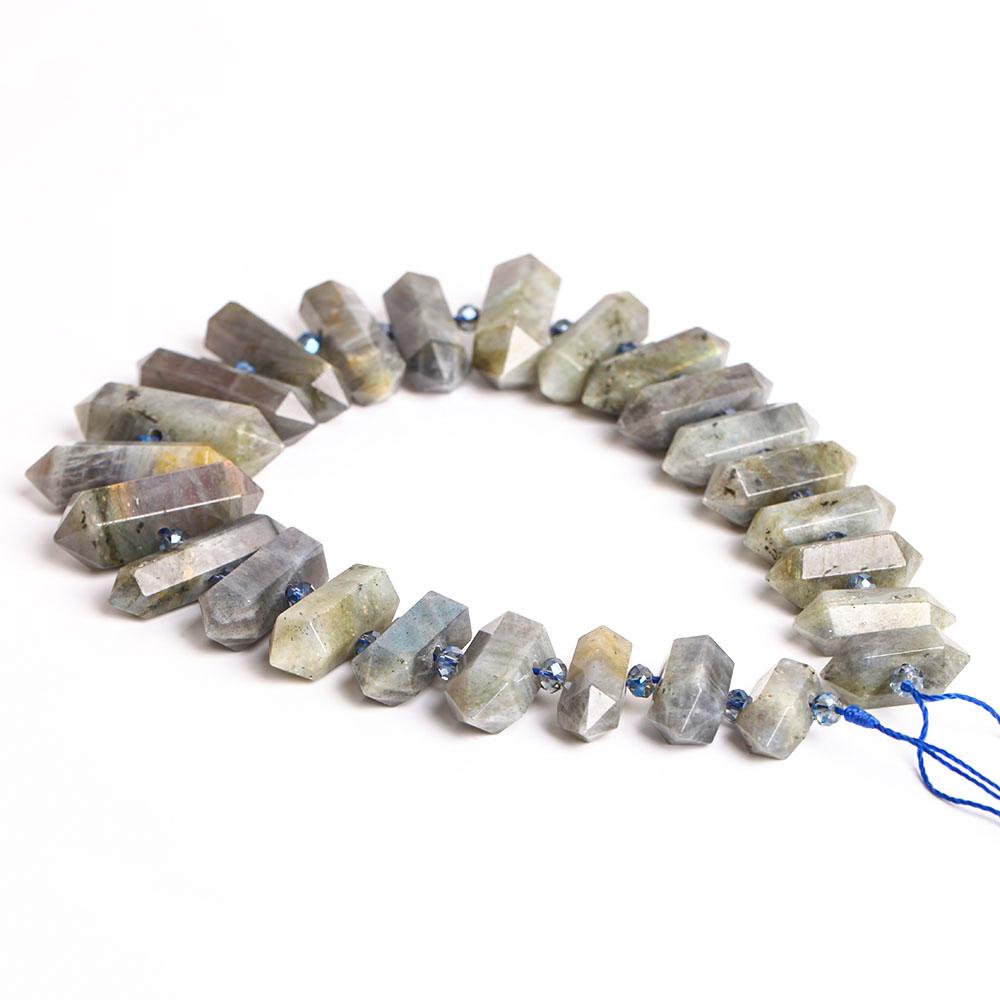 Labradorite Crystal Point Chain String for DIY Wholesale Crystals