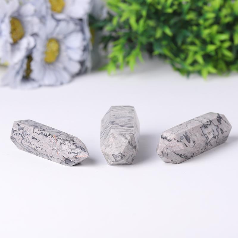 Wholesale Natural Picasso Jasper Point Crystal Tower Healing Stone for Feng Shui Decoration Wholesale Crystals