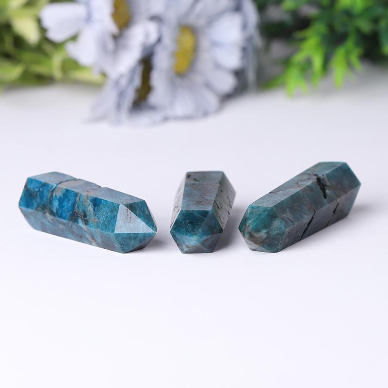 Natural Blue Apatite Point Healing Crystal Tower Wholesale Crystals