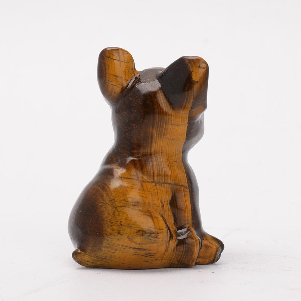 Tiger Eye Bull Dog Carvings Wholesale Crystals