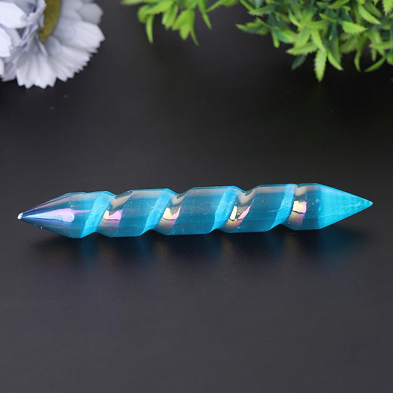 6" Spiral Selenite Double Terminated Wand Wholesale Crystals