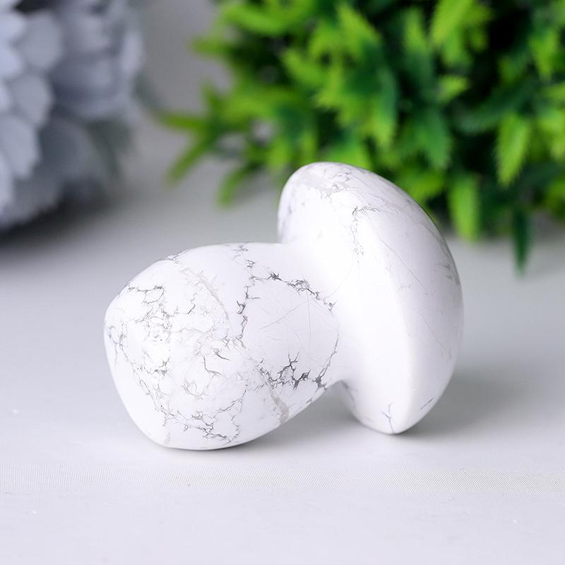 2" Howlite Mushroom Crystal Carvings Wholesale Crystals