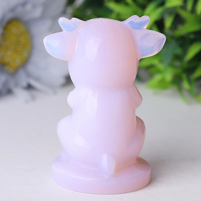 2.5" Pink Opalite Crystal Carvings Wholesale Crystals