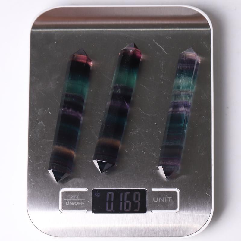 4" High Quality Rainbow Fluorite Double Terminated Point for Healing Wholesale Crystals