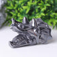 3.5" Terahertz Dragon Head Crystal Hematite Carvings Wholesale Crystals