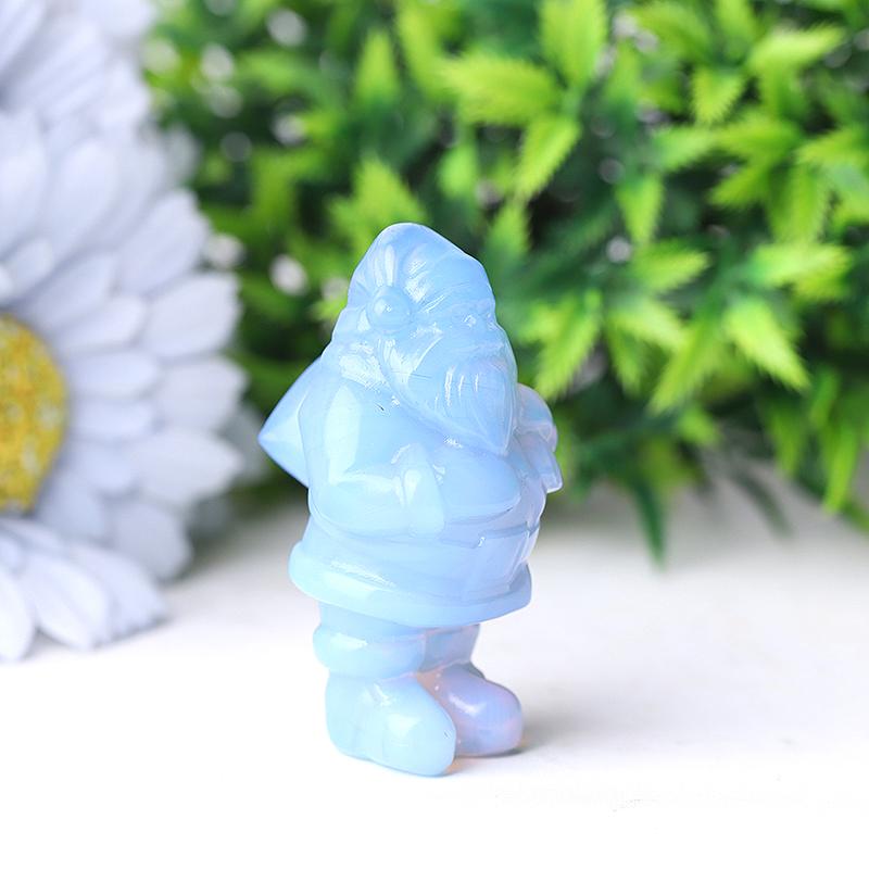 2" Blue Opalite Santa Claus Crystal Carvings for Christmas Wholesale Crystals