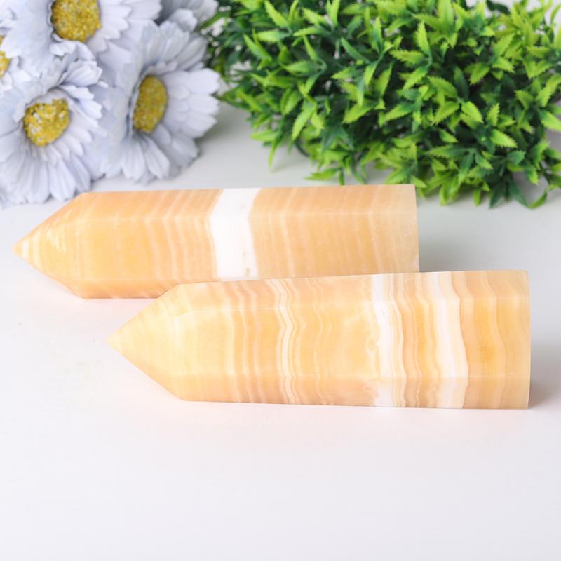 6.5-8'' Honey Calcite Towers Wholesale Crystals