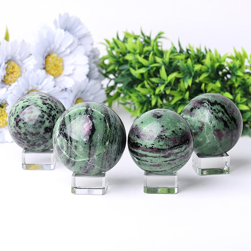 55mm Ruby in Zoisite Crystal Sphere Wholesale Crystals