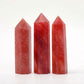 Set of 3 Strawberry Quartz Points Wholesale Crystals