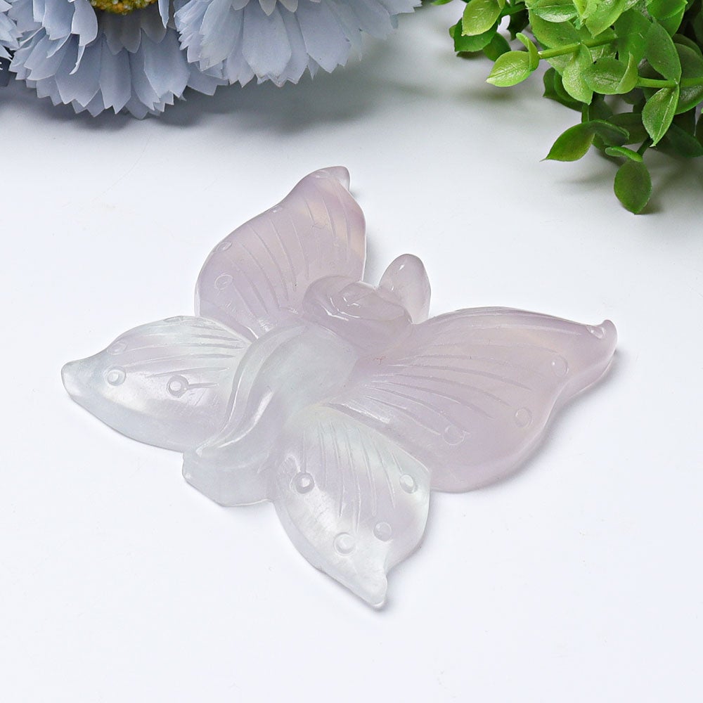 3.6" Fluorite Butterfly Fairy Crystal Carvings Wholesale Crystals