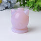 2.2" Pink Opalite Jiggly Puff Crystal Carvings Wholesale Crystals