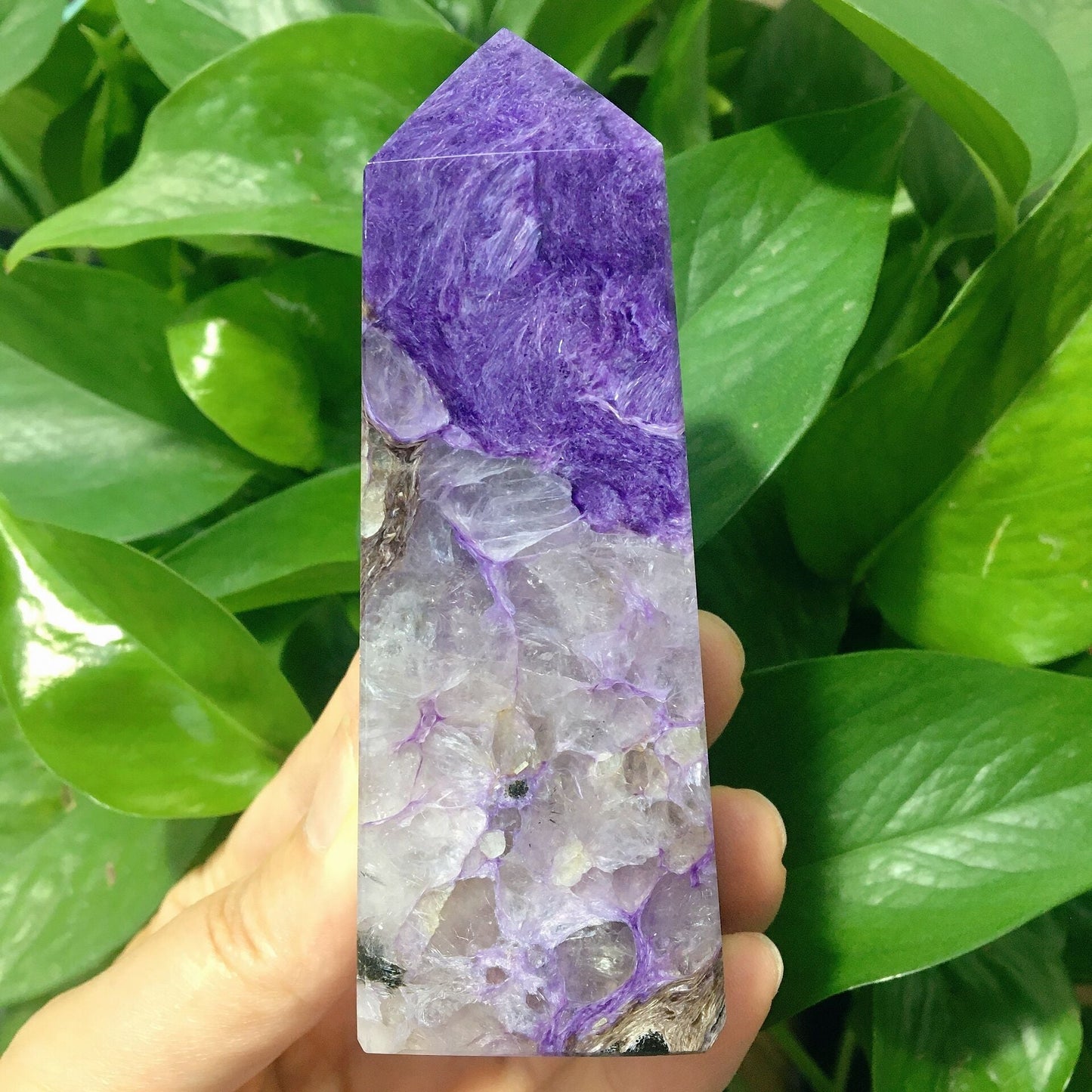 Natural Dark Puple Charoite Tower Wholesale Crystals