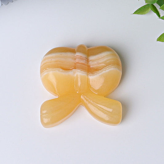 1.9" Orange Calcite Bow-Knot Crystal Carvings Wholesale Crystals