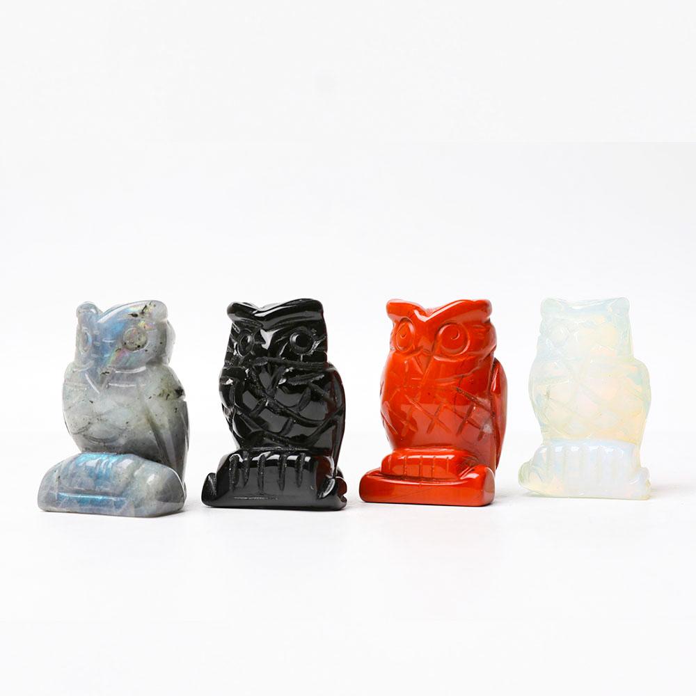2.0" Crystal Carving Owl Figurine Decoration Wholesale Crystals