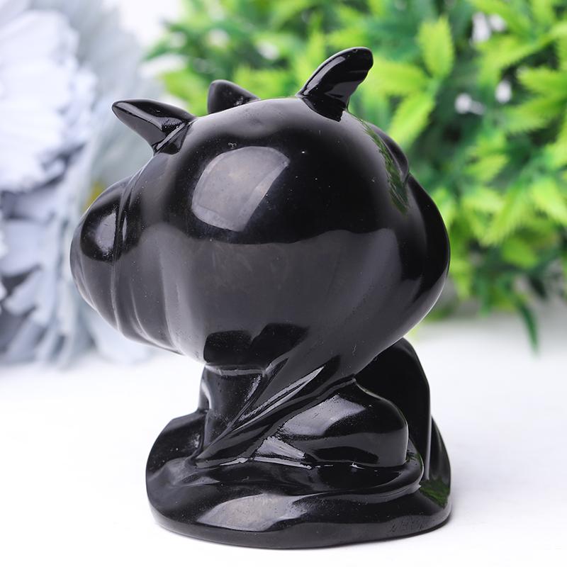 3.3" Black Obsidian Devil Crystal Carvings Wholesale Crystals