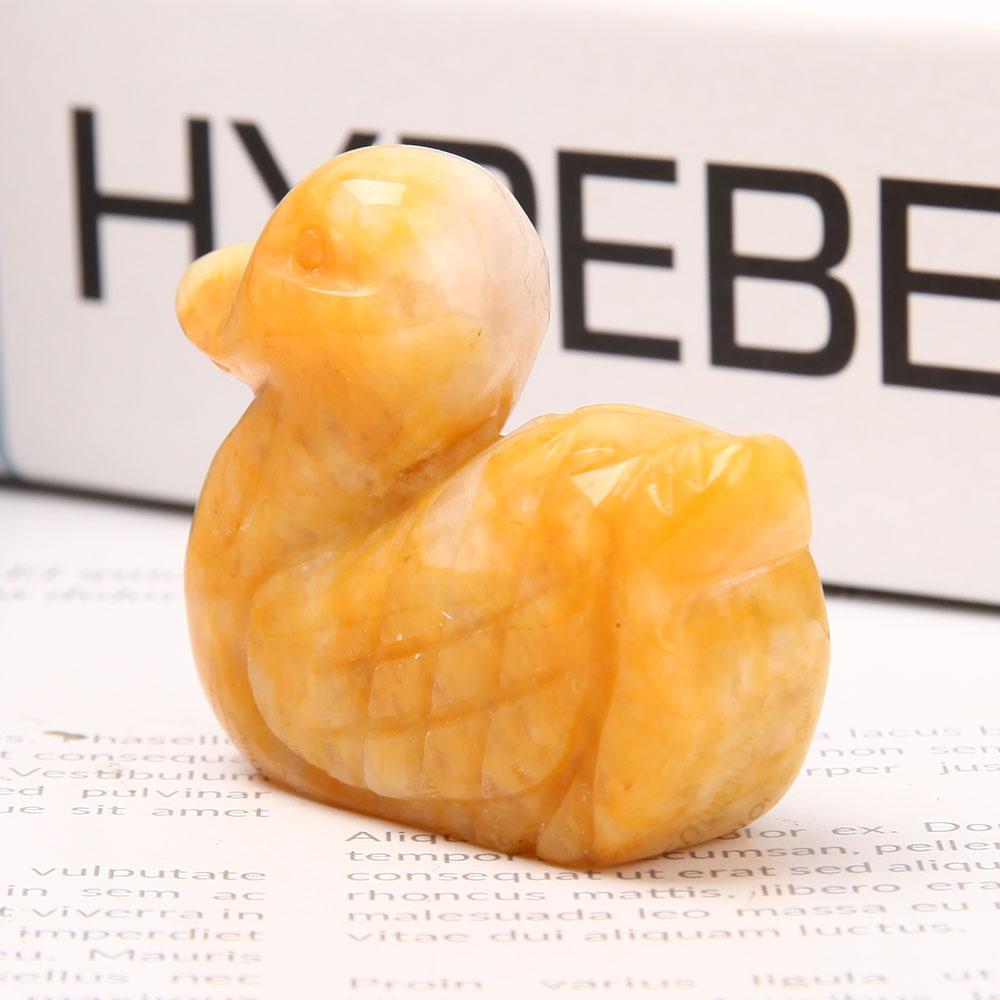 Yellow Jade Duck Carvings Wholesale Crystals