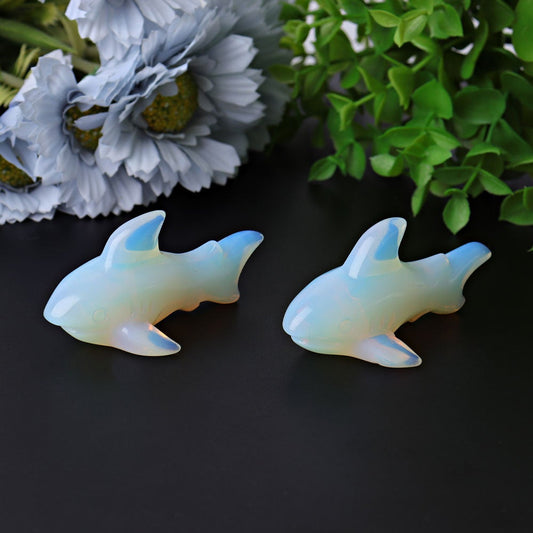2.9" Opalite Shark Crystal Carvings Wholesale Crystals