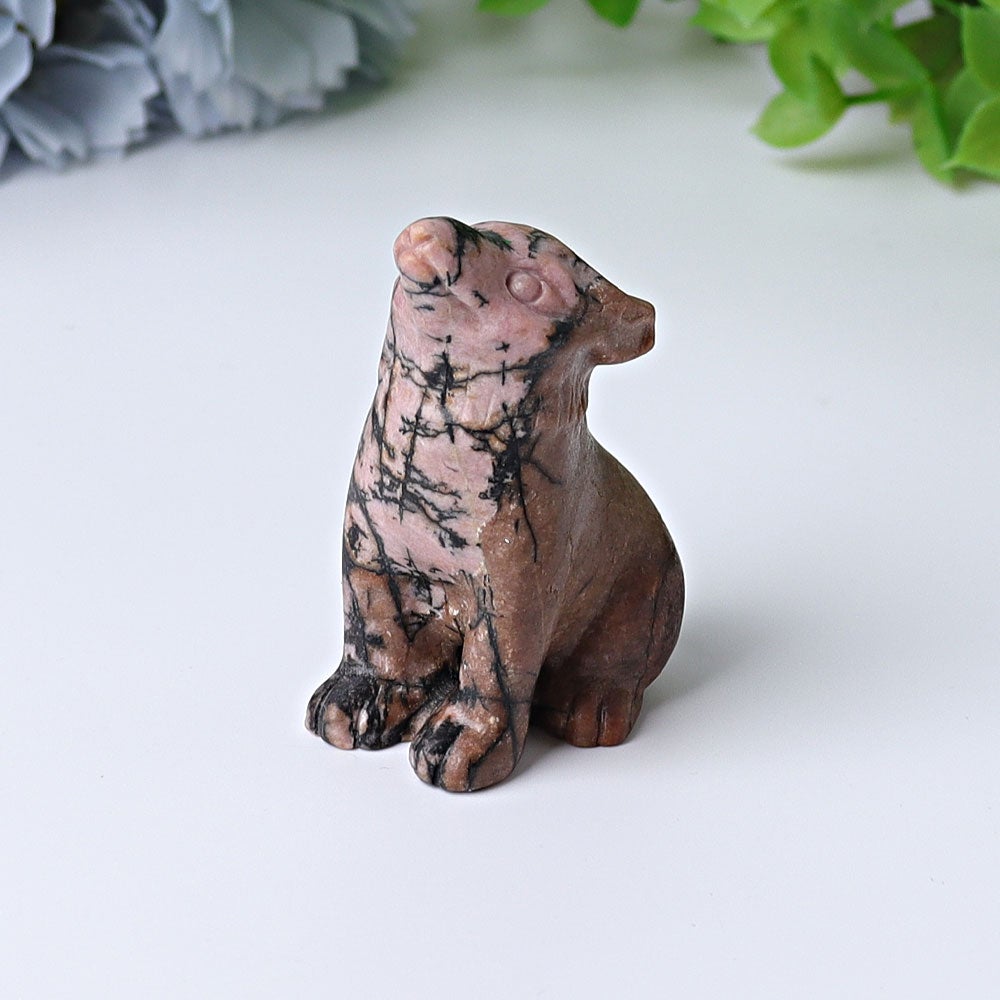 1.8" Wolf Crystal Carvings Wholesale Crystals