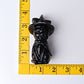 3.5" Black Obsidian Cat with Witch's Hat Crystal Carvings Wholesale Crystals