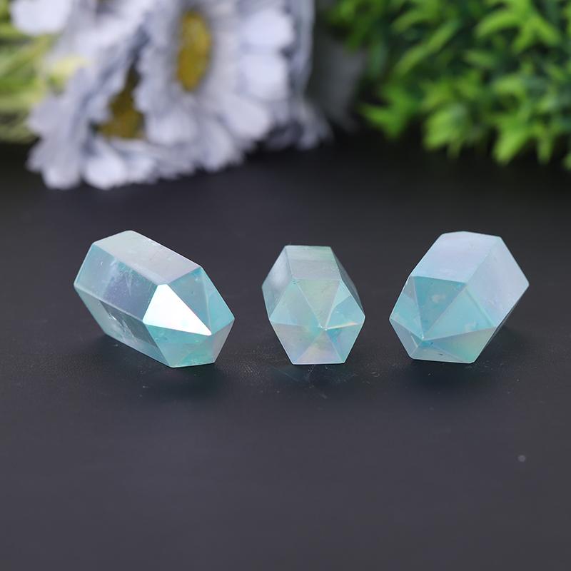 Wholesale Natural Blue Angel Aura Clear Quartz Crystal Points Healing Crystals Wholesale Crystals