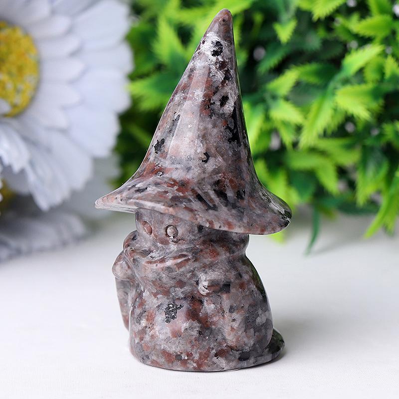 3" Yooperlite Baby Witch Wizard Crystal Carvings for Halloween Wholesale Crystals