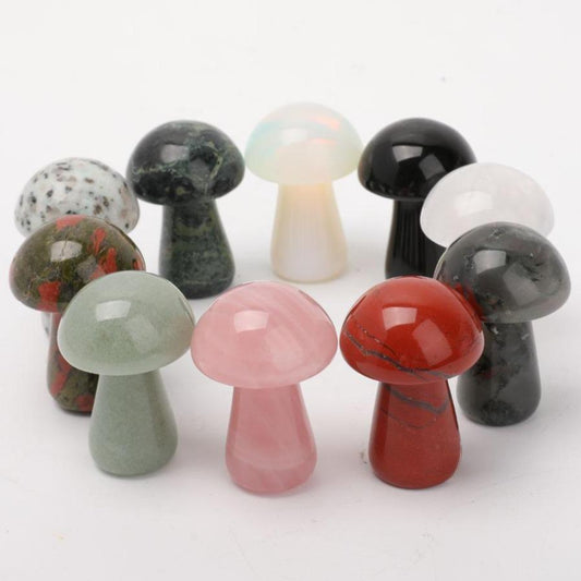 2" Crystal Mashroom Carvings Wholesale Crystals