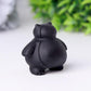 1.8" Black Obsidian Snorlax Crystal Carvings Wholesale Crystals