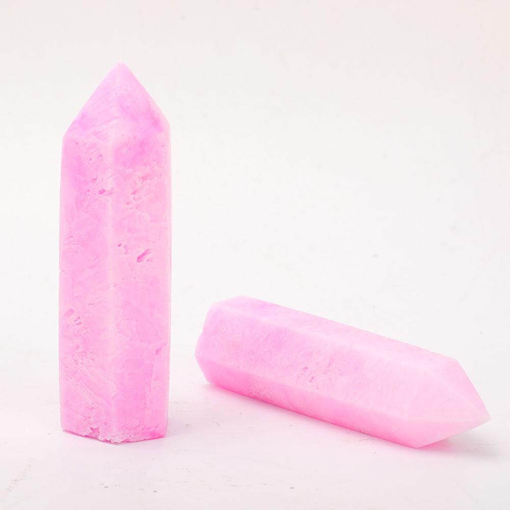 Set of 2 Pink Aragonite Points Wholesale Crystals