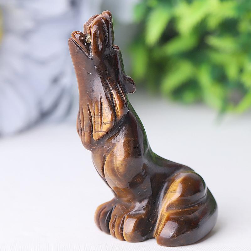 2.5" Wolf Crystal Carvings Wholesale Crystals