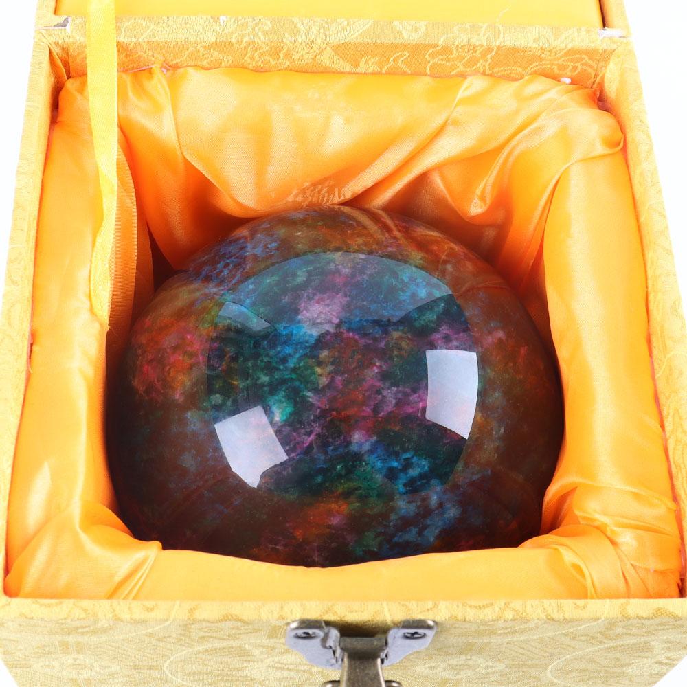 6.29”Rainbow Large Decorative Colorful Jade Sphere Wholesale Crystals