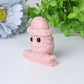 2.1" Pink Opal Owl Crystal Carvings for Christmas Wholesale Crystals