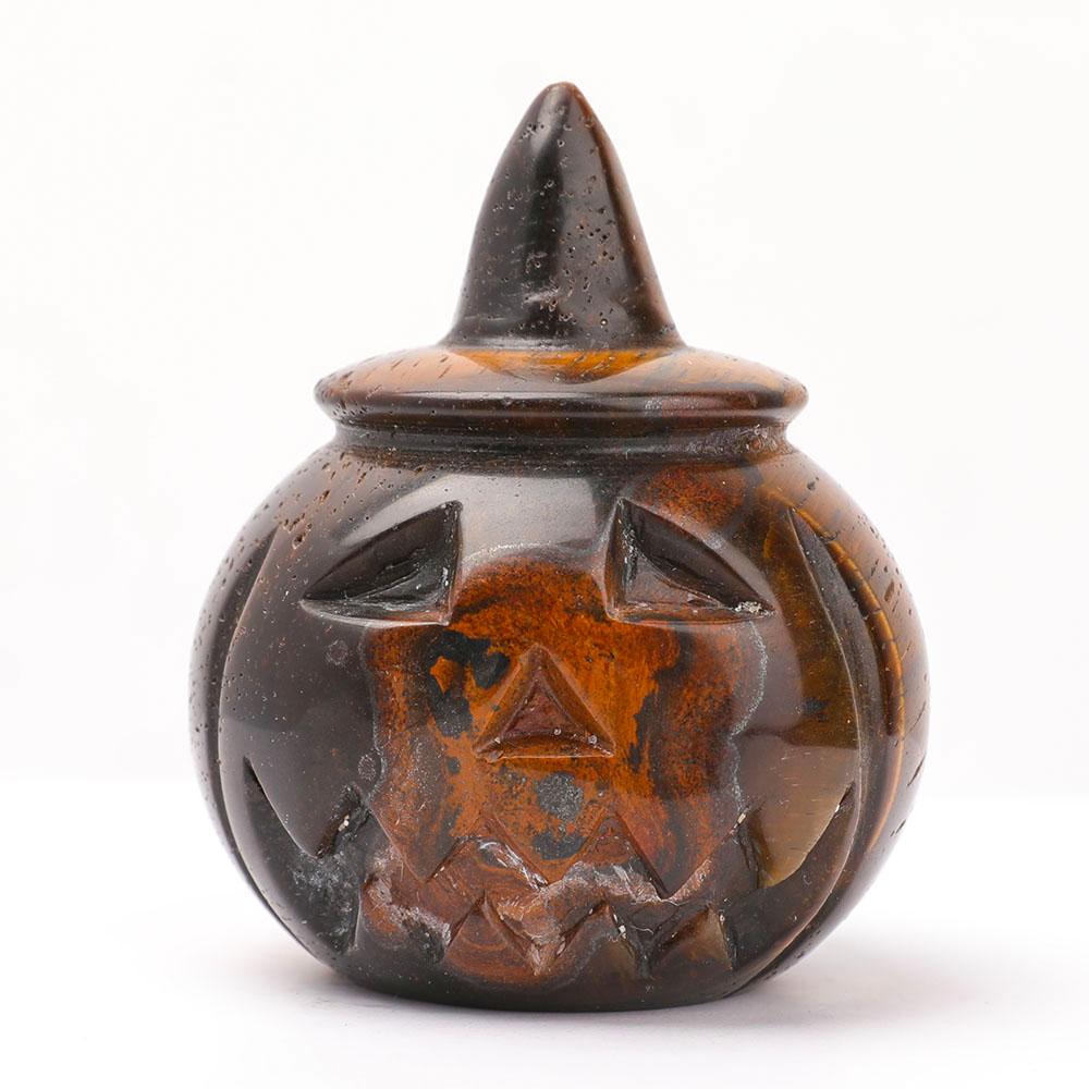 Hand Carved Pumpkin for Halloween Decor Wholesale Crystals