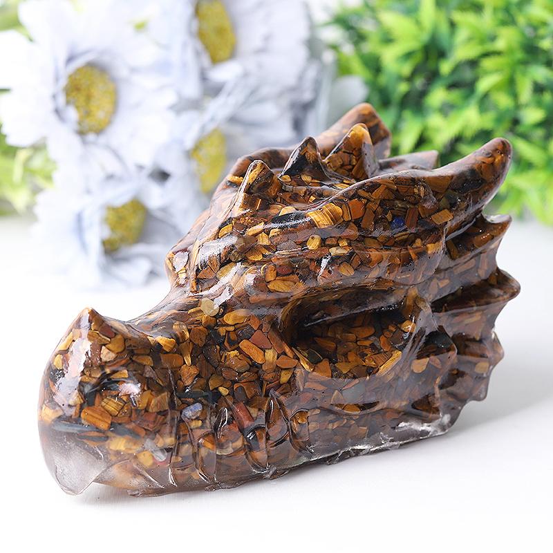 5.5" Large Resin Dragon Head Figurines Wholesale Crystals