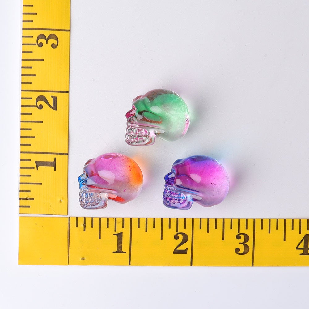 1" Aura Skull  Angel Crystal Carvings （Random sending color） Wholesale Crystals