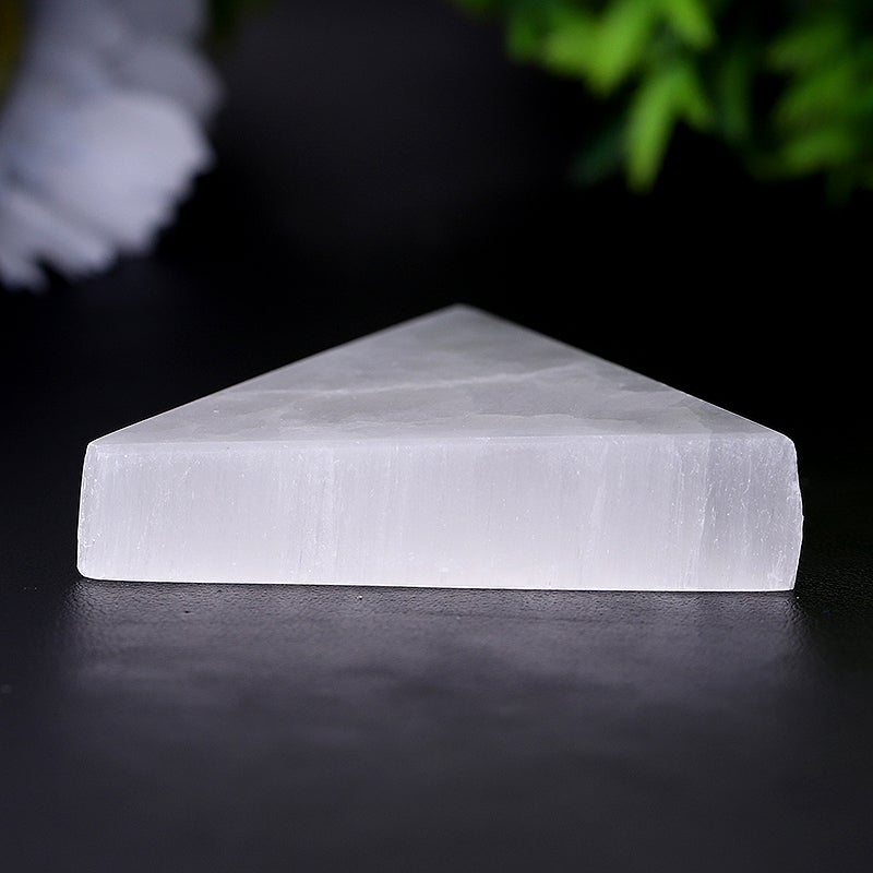 2" Triangle Selenite Slab Crystal Charging Plate Wholesale Crystals