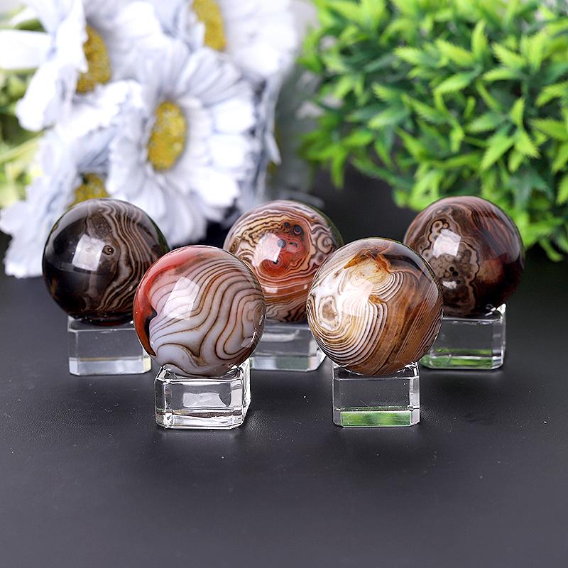 1.0"-1.5" Black Sardonyx Sphere Wholesale Crystals