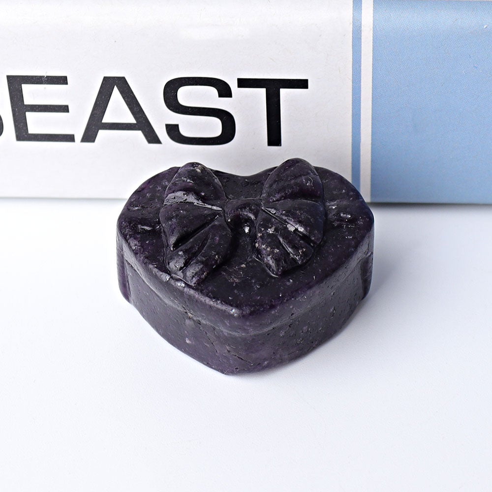 1.5" Heart Shape Gift-box Crystal Carving for Christmas Wholesale Crystals